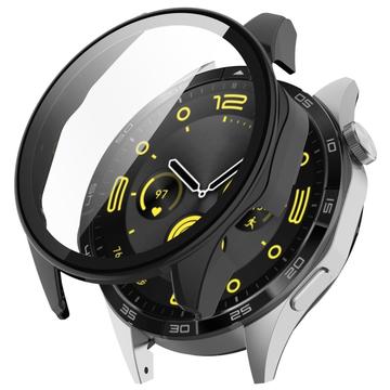 Huawei Watch GT 4 Plastikcover med Skærmbeskyttelse Hærdet Glas - 46mm - Sort