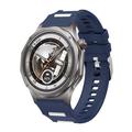 Huawei Watch GT 7/GT 7 Pro sportsrem i silikone med hurtigudløser i to farver - mørkeblå / hvid