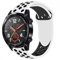 Huawei Watch GT Silikone Sportsrem - Hvid / Sort