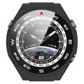 Huawei Watch Ultimate Plastikcover med Skærmbeskyttelse Hærdet Glas - Sort