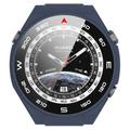 Huawei Watch Ultimate Plastikcover med Skærmbeskyttelse Hærdet Glas - Mørkeblå