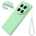 Huawei nova 13i Flydende silikone cover med håndrem - grøn