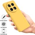 Huawei nova 13i Flydende silikone cover med håndrem - gul