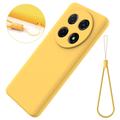 Huawei nova 13i Flydende silikone cover med håndrem - gul
