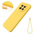 Huawei nova 14i Flydende silikone cover med håndrem - gul