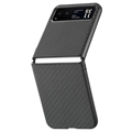 Motorola Razr 40 Hybrid Cover - Karbonfiber - Sort