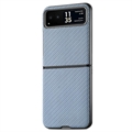 Motorola Razr 40 Hybrid Cover - Karbonfiber - Blå