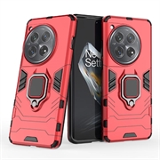OnePlus 12 Hybrid Cover med Ring Holder - Rød