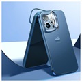iPhone 14 Pro Max Hybrid Cover med Skjult Stand - Blå