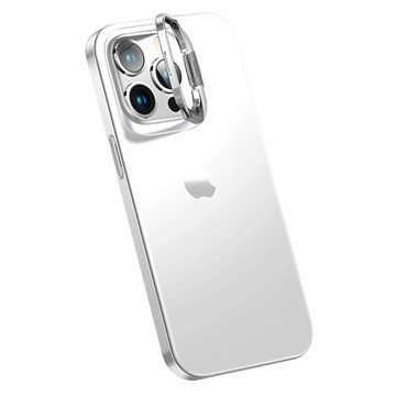iPhone 14 Pro Max Hybrid Cover med Skjult Stand - Hvid
