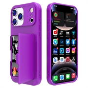 iPhone 17 Pro Hybrid Cover med Spejl og Kortholder - Lilla