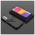 Samsung Galaxy M13 Hybrid Cover med Ring Holder - Sort