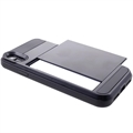 iPhone XR Hybrid Cover med Glidekortholder - Sort