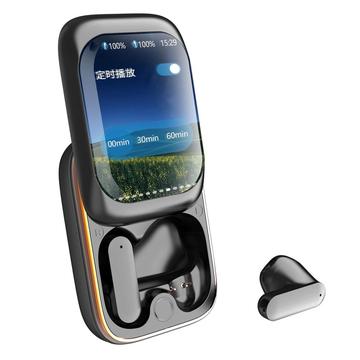 IB-G9 TWS trådløse øretelefoner med glidende farvedisplay og støjreduktion - sort