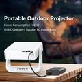 IMC880 bærbar miniprojektor med 4K-videodekodning - Android 14 - hvid