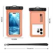 IP68-vandtæt flydende etui til svømning, dykning og surfing - orange