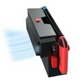 IPEGA PG-9155 Køleventilator til Nintendo Switch-konsol Dual-fan Dual-mode Radiator med støvtæt bagcover - sort