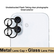 iPhone 17 Imak Fulddækkende kameralinsebeskytter i metal og hærdet glas - Sort