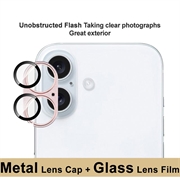 iPhone 17 Imak Fulddækkende kameralinsebeskytter i metal og hærdet glas - Pink