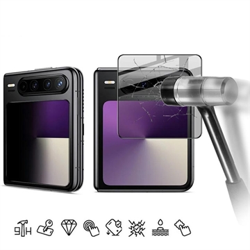 Huawei Pura X Imak Privacy Full Cover Skærmbeskyttelse Hærdet Glas - 9H