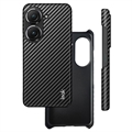 Imak Ruiyi Asus Zenfone 9 Belagt Cover - Karbonfiber - Sort
