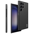 Imak Ruiyi Samsung Galaxy S23 Ultra 5G Belagt Cover - Karbonfiber - Sort