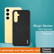 Samsung Galaxy S24 FE Imak Ruiyi Hybrid Cover - Karbonfiber - Sort