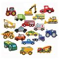 Strygemærker med Køretøjer til Tøj - 10 Stk. - Byggeplads Maskiner