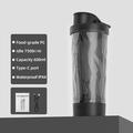 JBB-103 Elektrisk proteinshaker / selvomrørende flaske 600ml - sort