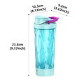 JBB-103 Elektrisk proteinshaker / selvomrørende flaske 600ml - himmelblå