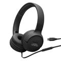 JBL Tune 520C USB-C-hovedtelefoner med kabel - sort