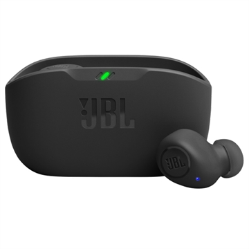 JBL Wave Buds TWS Høretelefoner til løb og Træning med Opladningsetui - IP54 - Sort