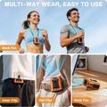 JF130 Bærbar lændevifte med LED-lys - 8000mAh - Orange