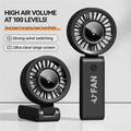 JF133 Bærbar, håndholdt, sammenklappelig ventilator - 3600mAh - Sort