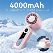 JF163 3-i-1 bærbar nakkeblæser - 4000mAh - lyserød