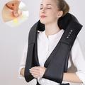 JH-R2 Shiatsu opvarmet nakke- og skuldermassageapparat - EU-stik - Sort
