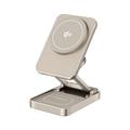 JJT-C42 Qi2 3-i-1 sammenklappelig magnetisk trådløs oplader i aluminiumslegering - 15W - titanium