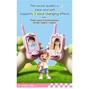 JK200 Video Walkie-Talkie til børn med kamera - 2 stk. - Lyserød enhjørning