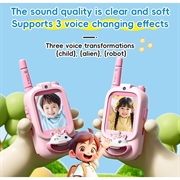 JK200 Video Walkie-Talkie til børn med kamera - 2 stk. - Lyserød enhjørning