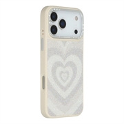iPhone 17 Pro Max Jaucase magnetisk hybrid-cover med hjertemønster