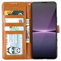 Sony Xperia 1 V Jeans Series Pung Cover - Sort