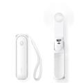 Jisulife Life8 3-i-1 mini-bærbar ventilator med powerbank-funktion - hvid