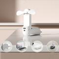 Jisulife Life8 3-i-1 mini-bærbar ventilator med powerbank-funktion - hvid