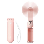 Jisulife Life8 Plus 3-i-1 bærbar ventilator med powerbank-funktion - lyserød