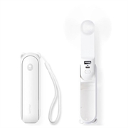 Jisulife Life8 Plus 3-i-1 bærbar ventilator med powerbank-funktion - hvid