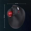 Jomaa JOM255 Ergonomisk trådløs trackball-mus - Sort