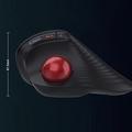 Jomaa JOM255 Ergonomisk trådløs trackball-mus - Sort