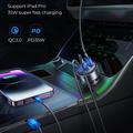 Joyroom JR-CCN19 65W biloplader med 3 porte (PD/QC) - 2x USB-C, USB-A - Grå