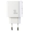 Joyroom JR-TG6 GaN 3-ports 30W vægoplader - USB-C/Lightning/USB-A - hvid
