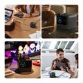 Joyroom JR-TRD01 Podix 140W GaN-bordoplader med udtrækkelige USB-C-kabler - grå